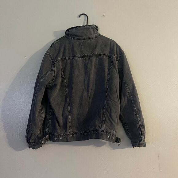 Vintage levi sherpa lined denim jacket | Sherpa |y2k Grunge - Picture 2 of 8